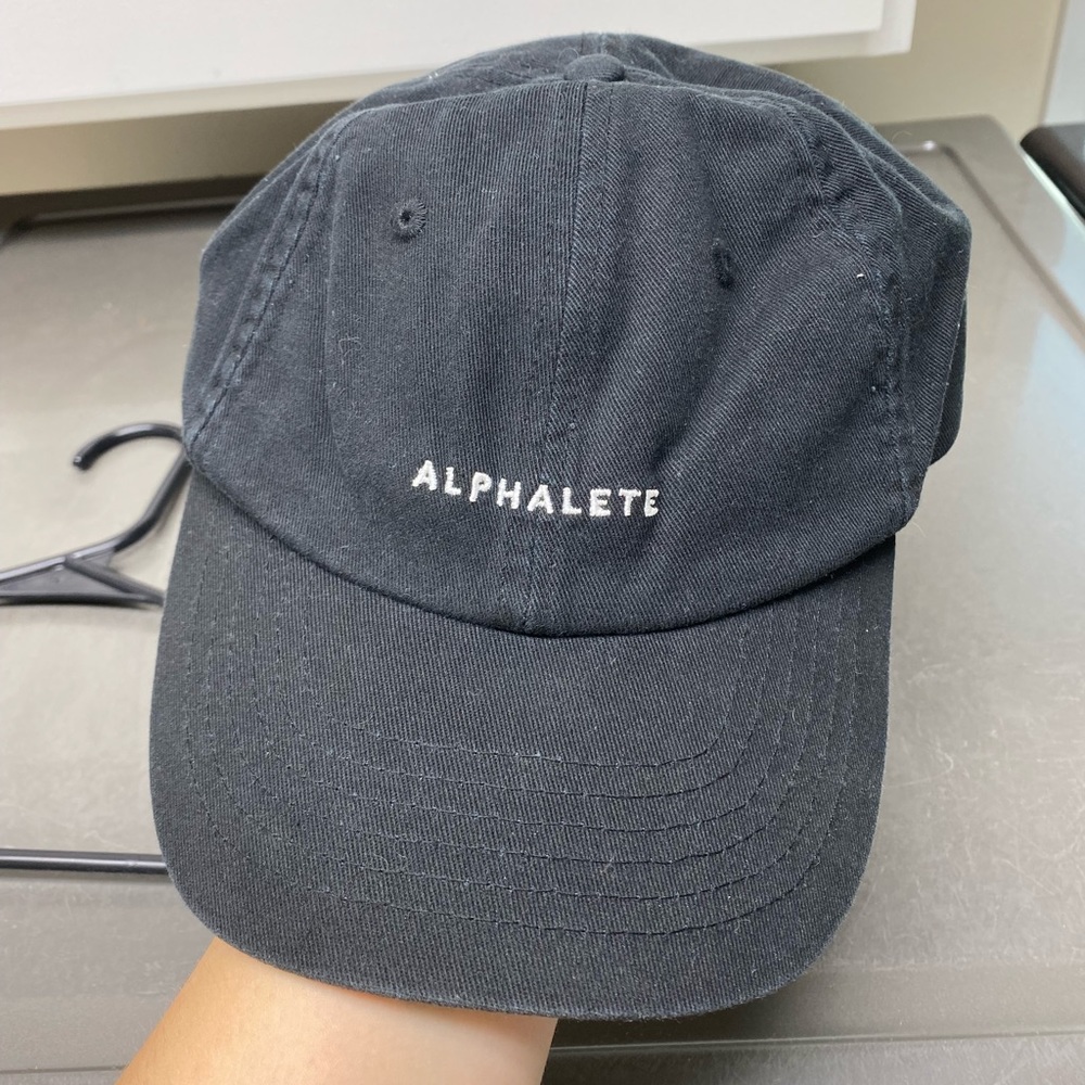 Alphalete black dad hat one size adjustable